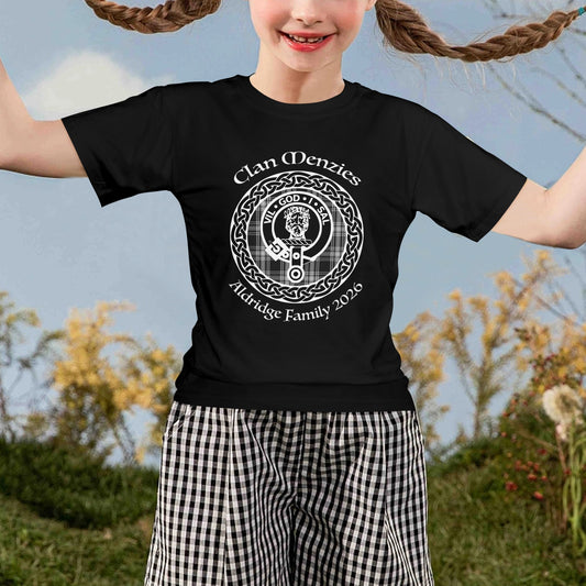Menzies Crest Custom Kids' T-Shirt(Front Printing) | Ships from USA