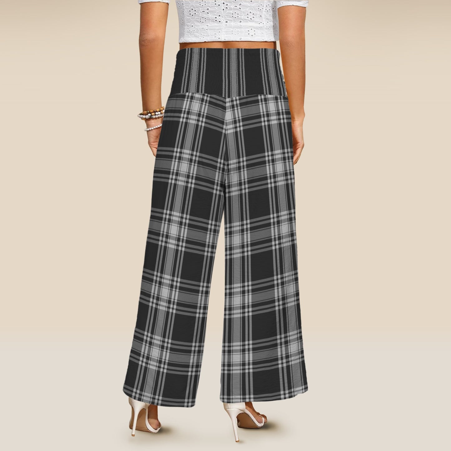 Menzies Wide Leg Pant All Over Print Elastic Waist Wide Leg Pants