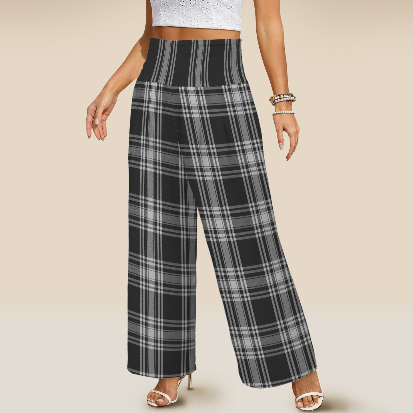 Menzies Wide Leg Pant All Over Print Elastic Waist Wide Leg Pants