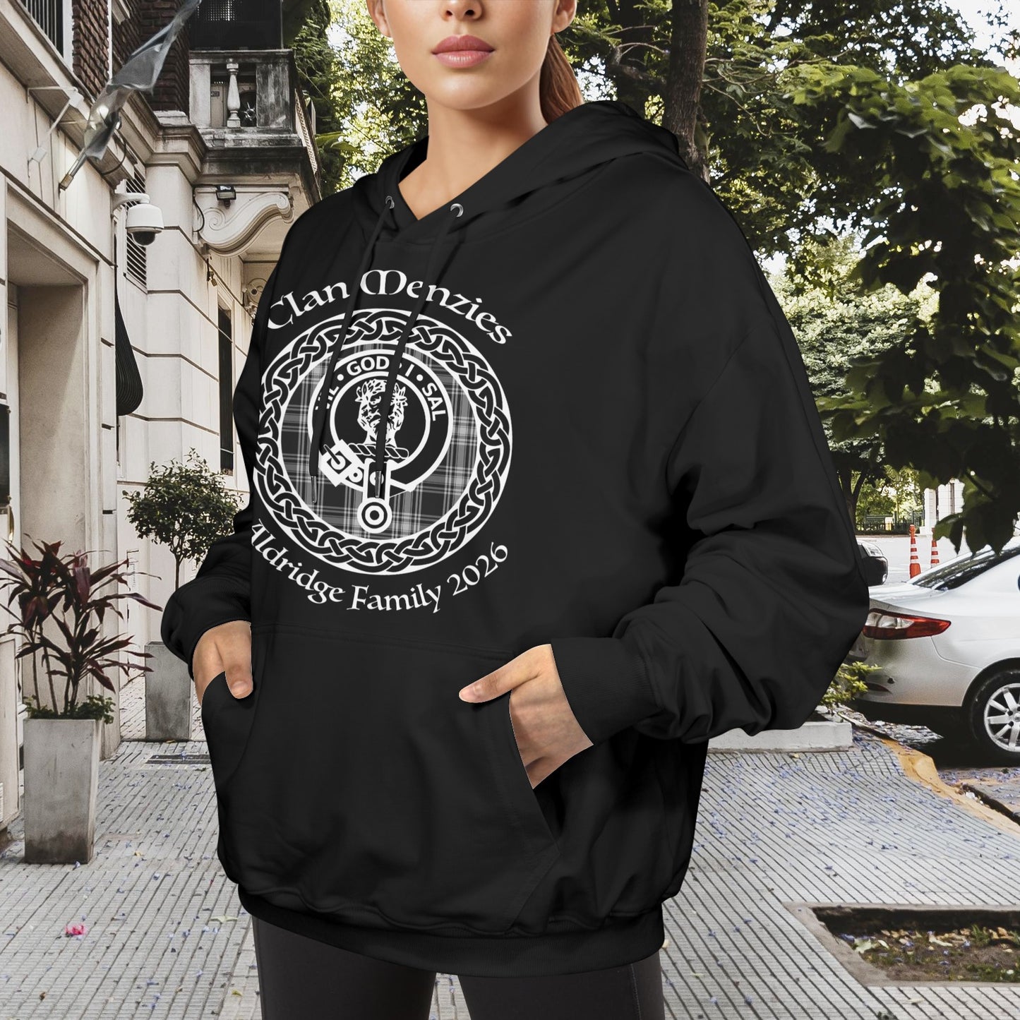 Menzies Crest Personalized Women's Hoodie(Model H03) | Ships from USA
